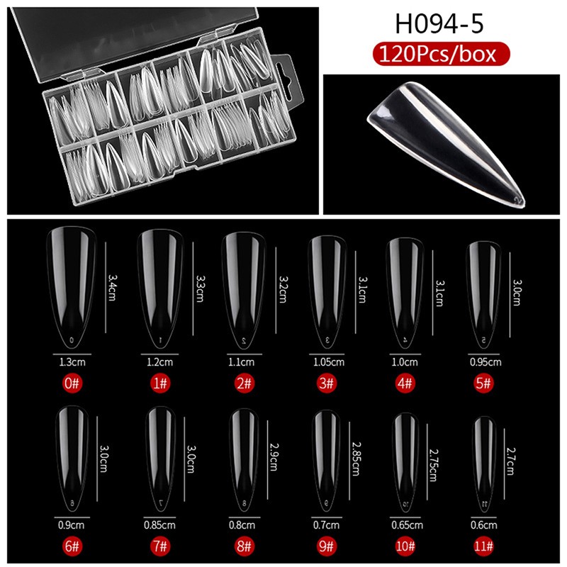 120Pcs Poly Nail Gel Nail Dual Forms Finger Extension UV Builder Nail Tips Tools