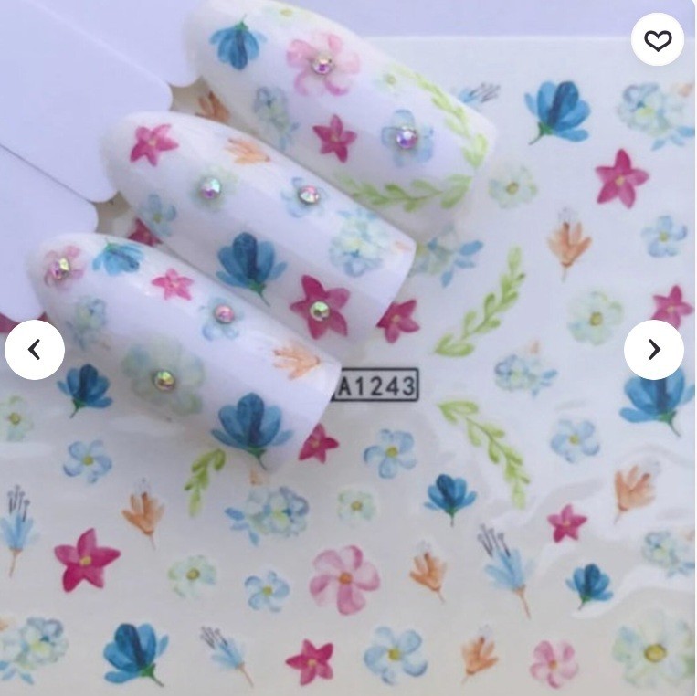 Flower, Floral Nail Art Water Decals DIY Nail (Group 7)