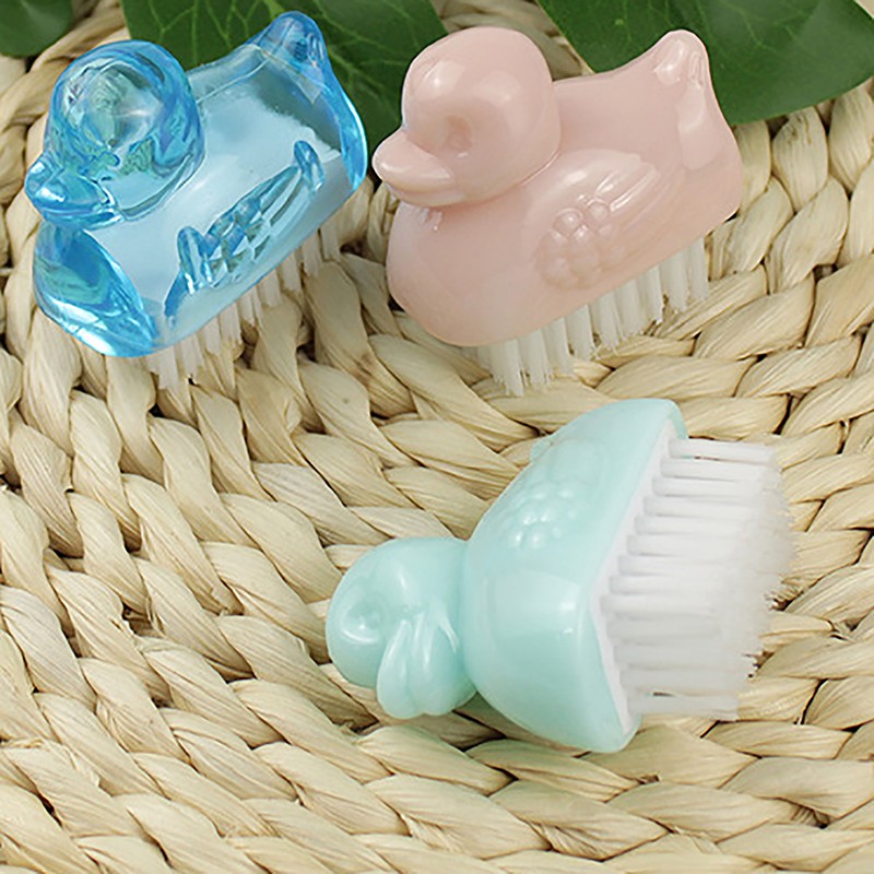 Duck Nail Art Trimming Brush Manicure Pedicure Files Cleaning Scrubbing Tool