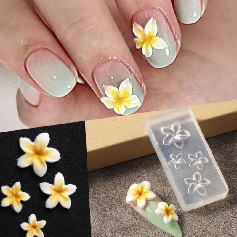 Flower Molds Nail Art Silicone Molds Nail Carving Mould Manicure Template Tool
