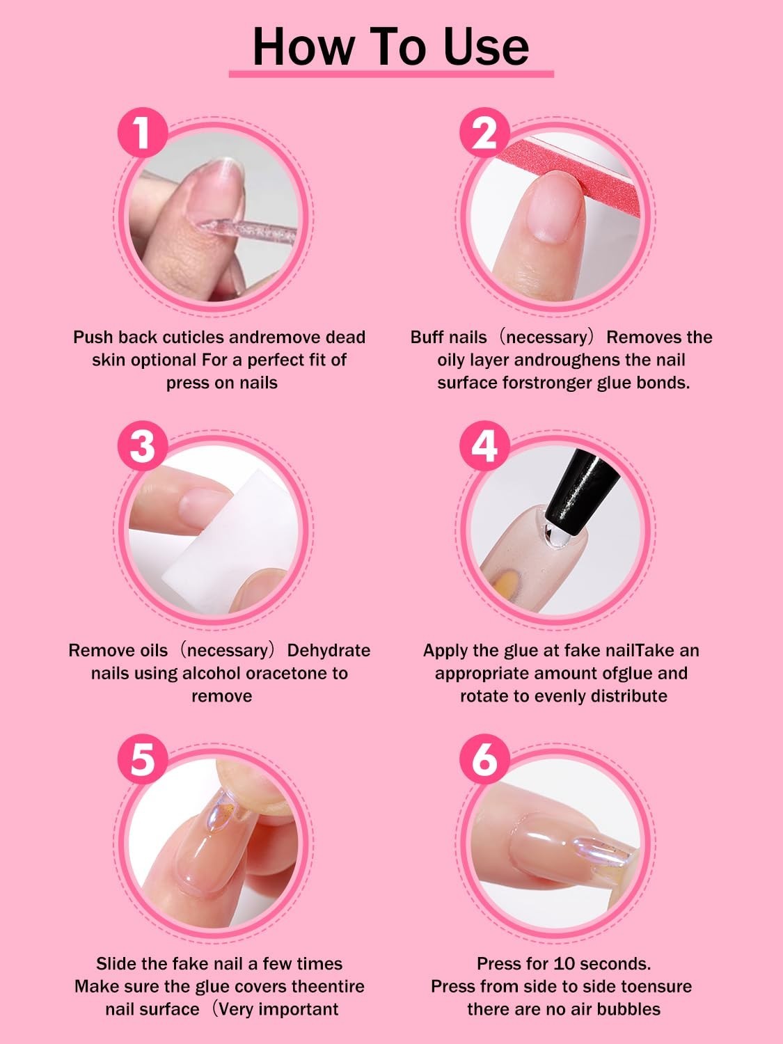 2 PACK 30ML Strong Nail Glue for Press On Nail Tips, Glue Gel for False Nails