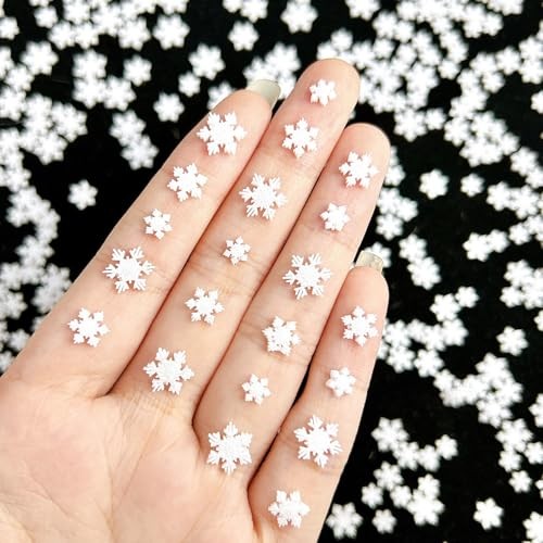 50Pcs Christmas Snowflake Nail Art Charms 3D Mixed Resin Nail Charms Style 4