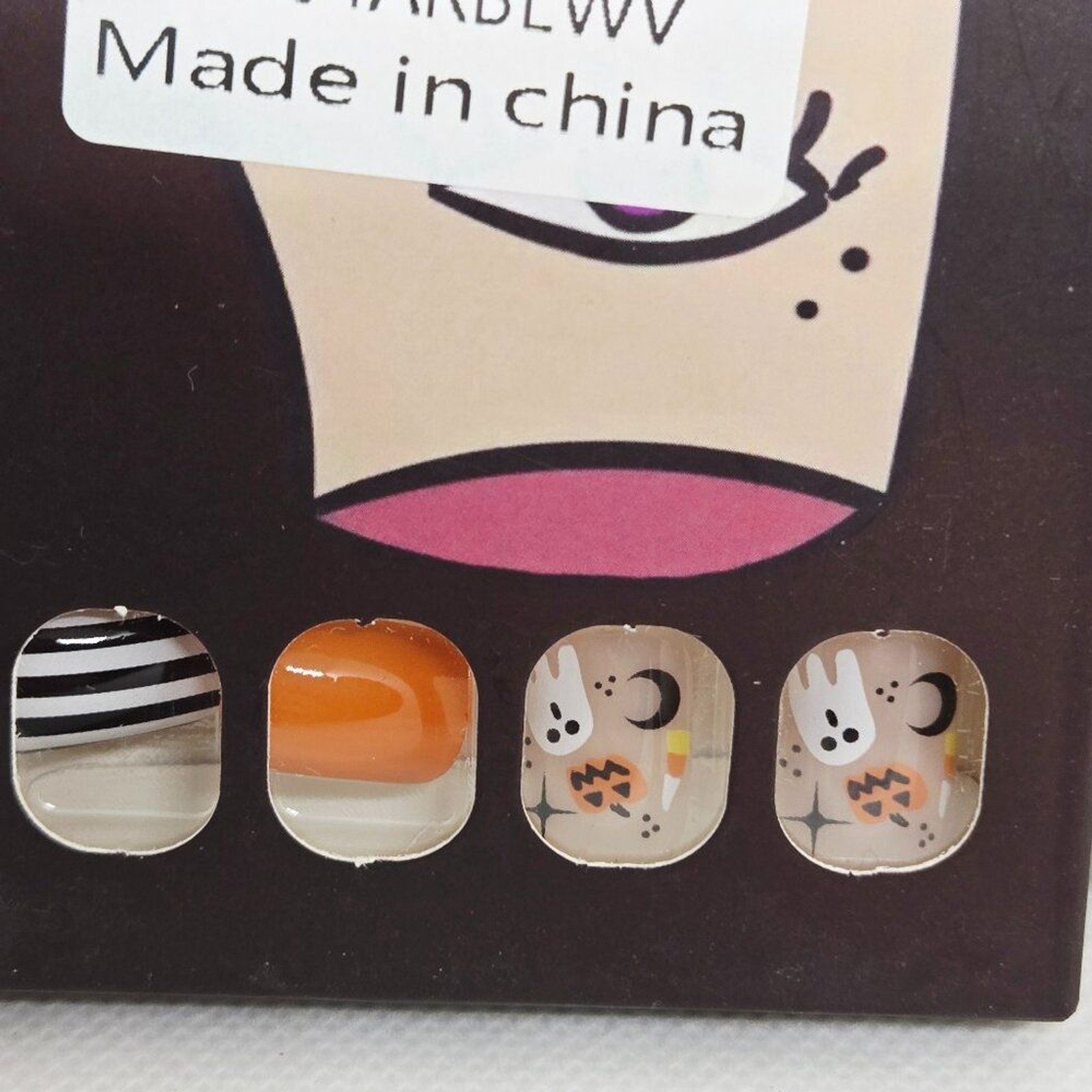 NIB SET OF 3 HALLOWEEN DECOR/PARTY PRESS ON NAILS, GHOSTS, PUMPKINS, 72 TOTAL