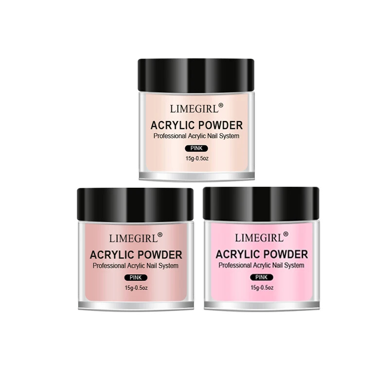 40ml Crystal Liquid With 45ml Acrylic Powder Kit Set Pink White Transparent