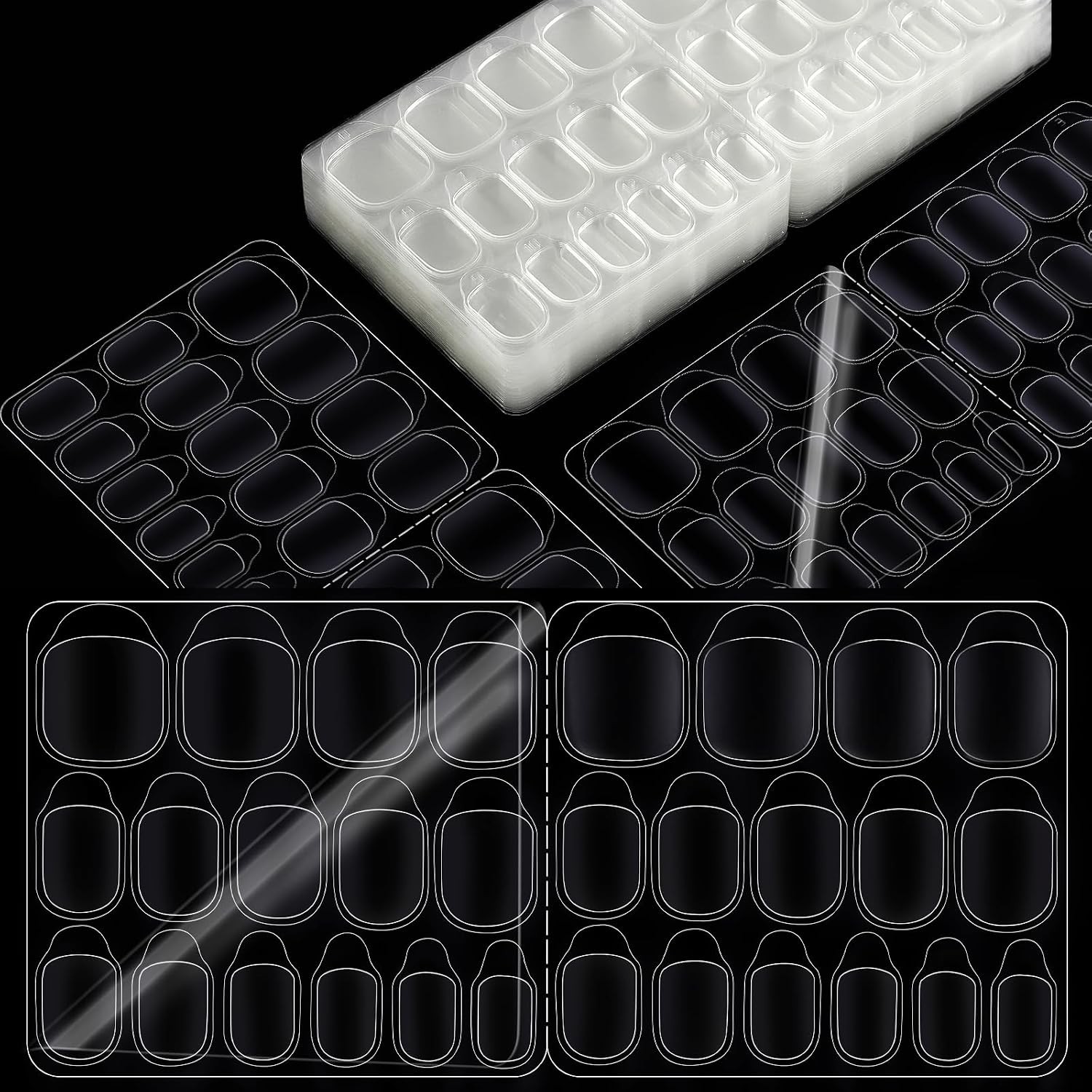 Nail Adhesive Tabs 900P, 15 Sizes of Nail Sticky Tabs, Double Side Sticky Tab…