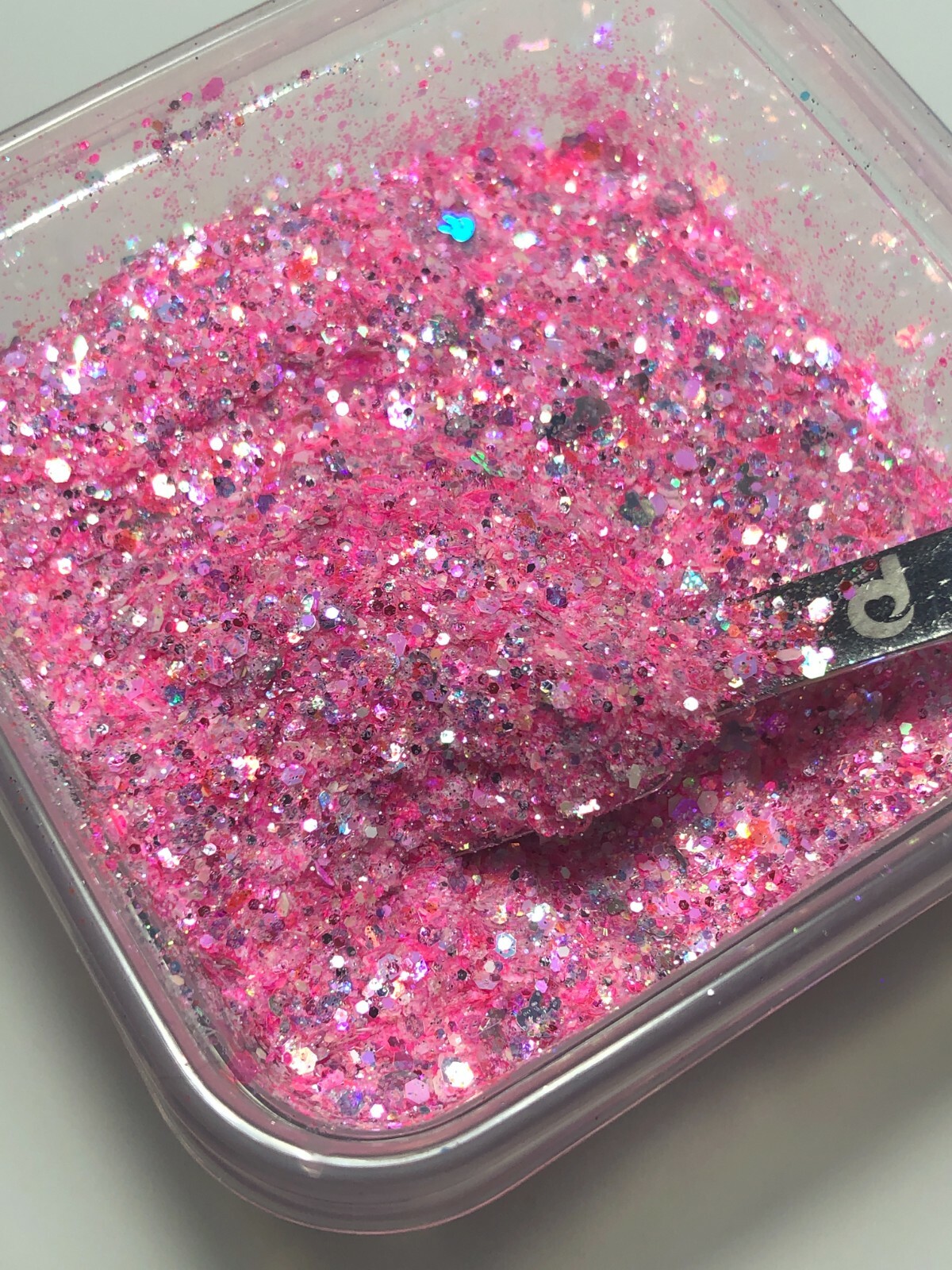 Limited Edition Pink Glitter Mix ” Love Bunny” Acrylic Gel Nail Art US seller