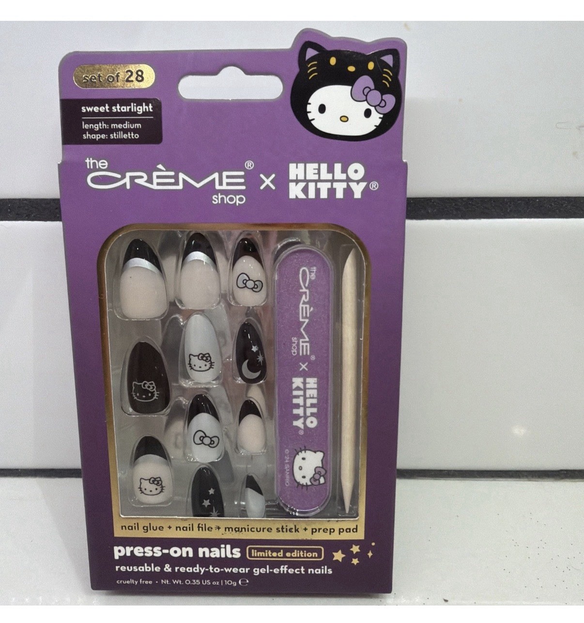 The Creme Shop x Sanrio Hello Kitty Halloween Press On Nails Sweet Starlight New