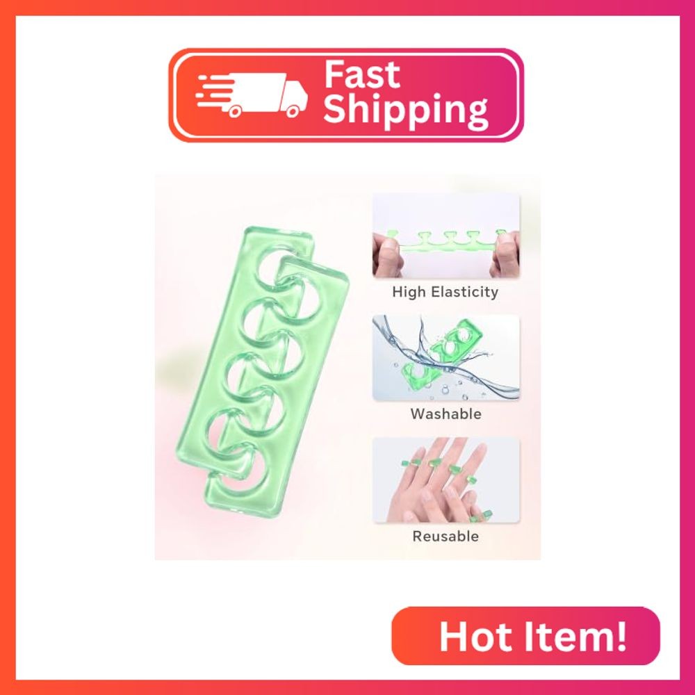 KADS 2pcs/pair Silicone Toe Separator Nail Art Manicure Finger Feet Care Braces