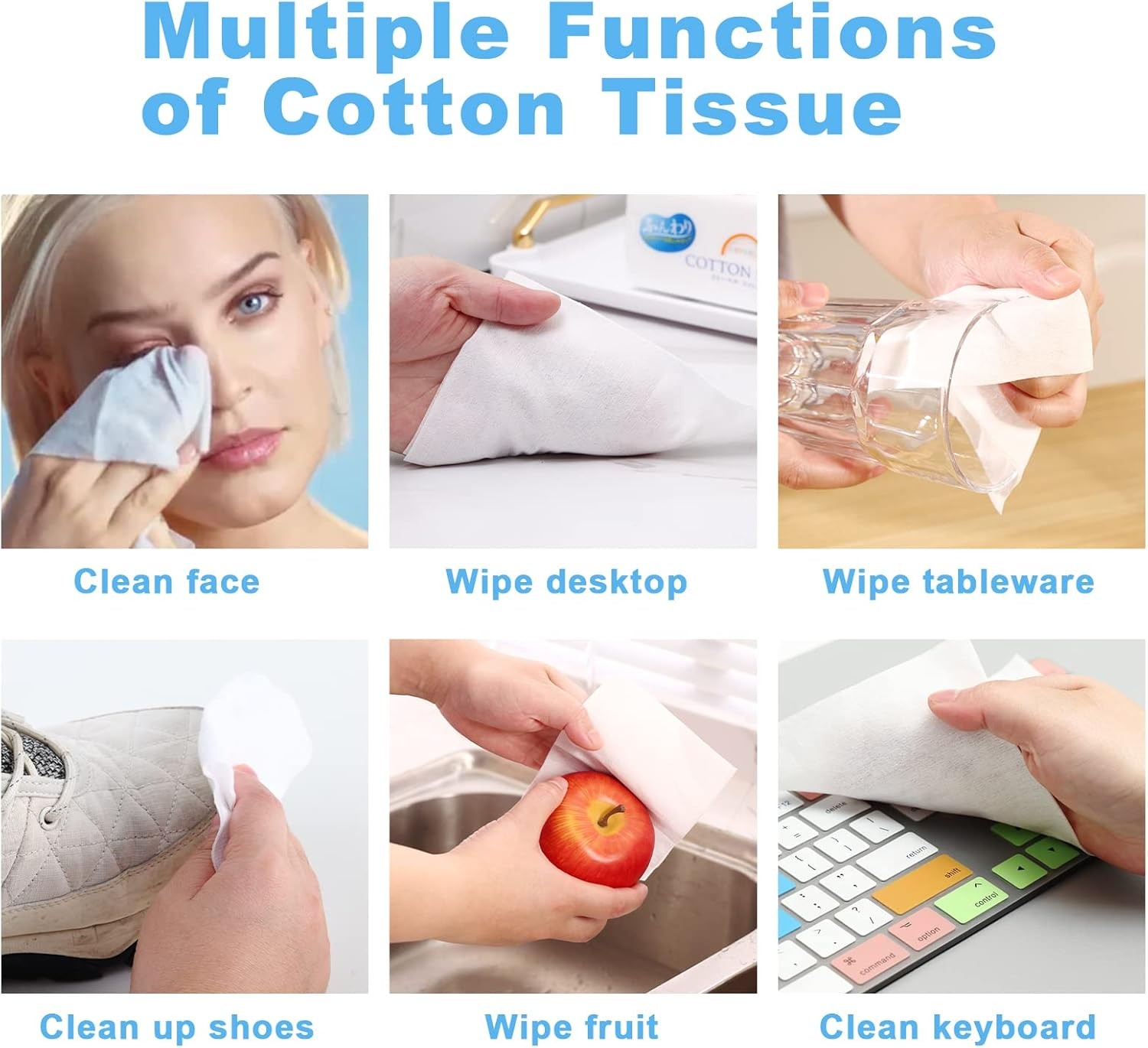 Lily Bell Soft Dry Wipes Cottons Tissue Disposable Face Towel Cotton