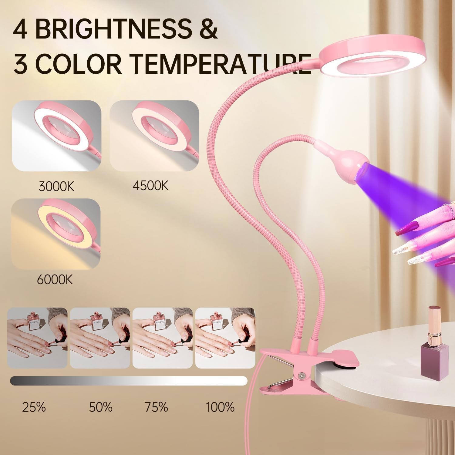 LED UV Nail Lp: Double-Headed Goosene UV Lp for l Nails,