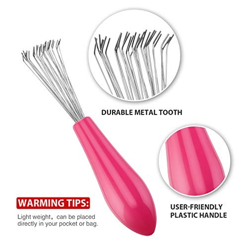 4 Pcs Hair Brush Cleaning Set Tool Mini Hair Cleaning Brush Cleaner Tool Black