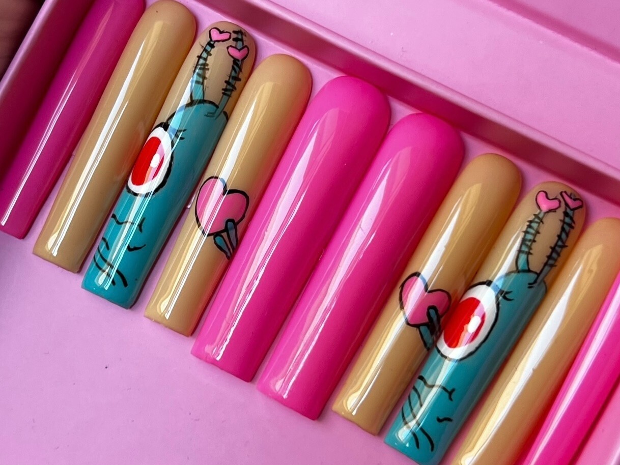 Luxurious Handmade Acrylic Press On Nails – A1 – High Quality, Reusable