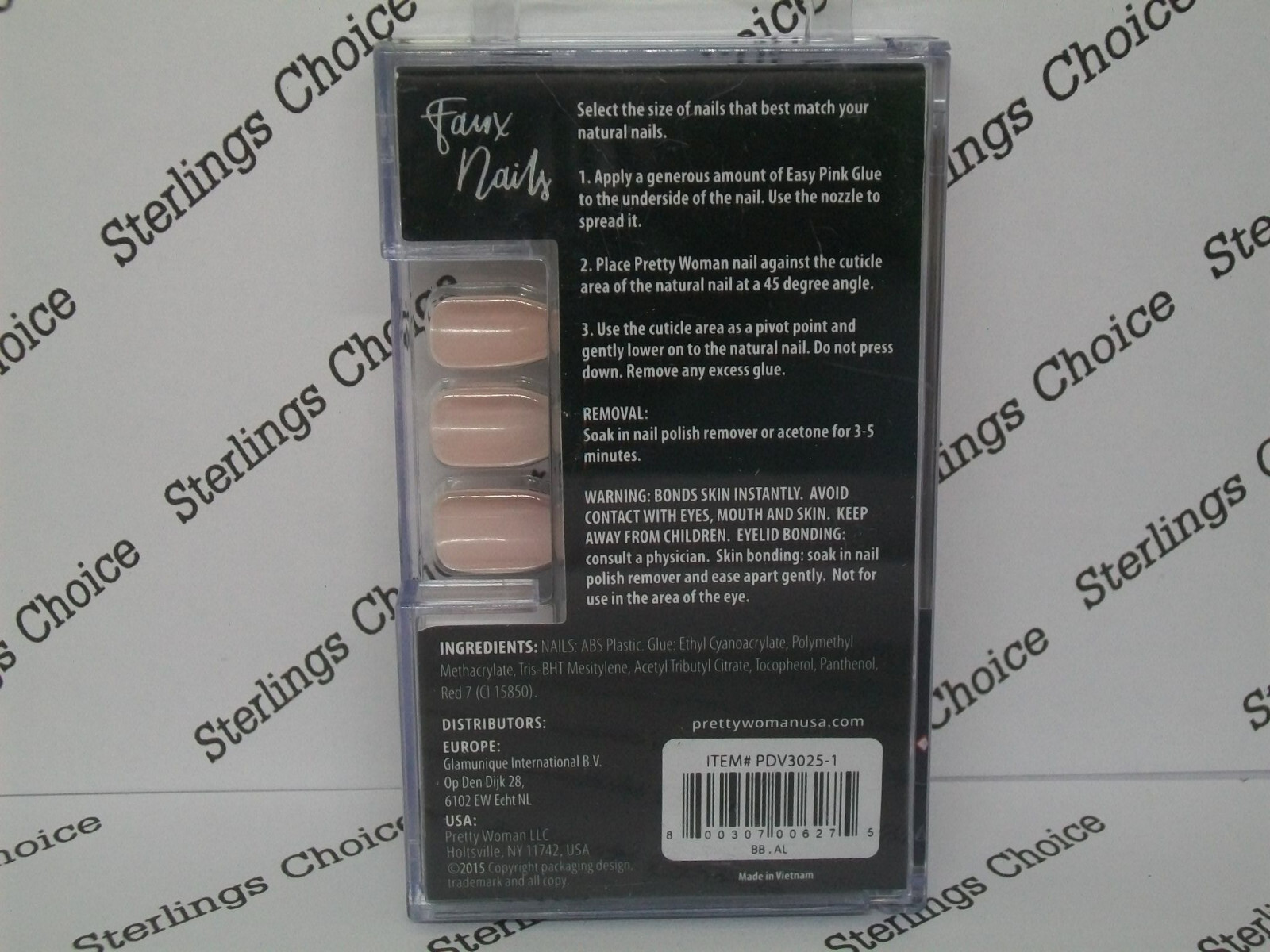 Pretty Woman Faux Nails #PDV3025-1 Pastel Color Tips