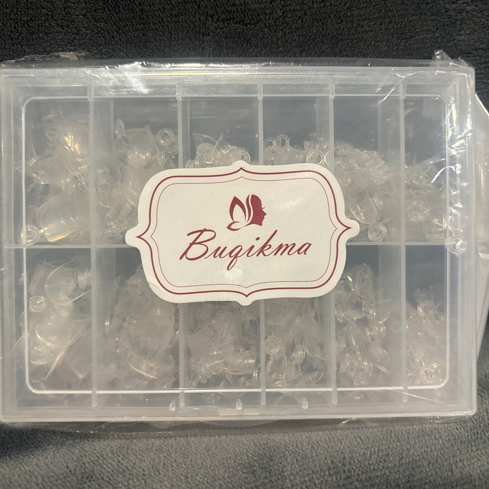 Buqikma 500PCS Short Nail Tips for Acrylic Nails – Clear 12 Sizes,
