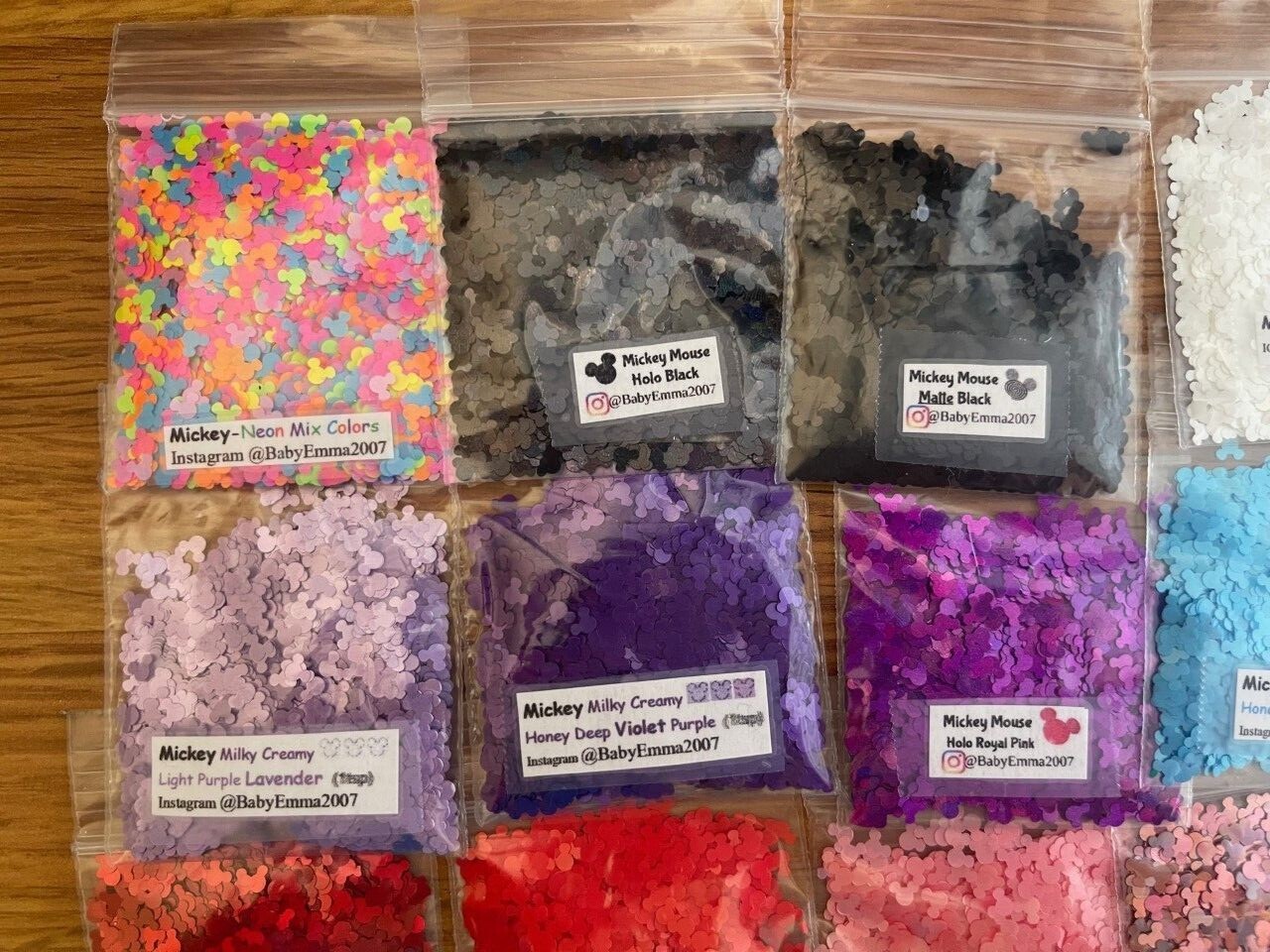 Solvent Resistant MICKEY MOUSE Glitter-U Pick Color-Nail Art Face Craft-tsp-US