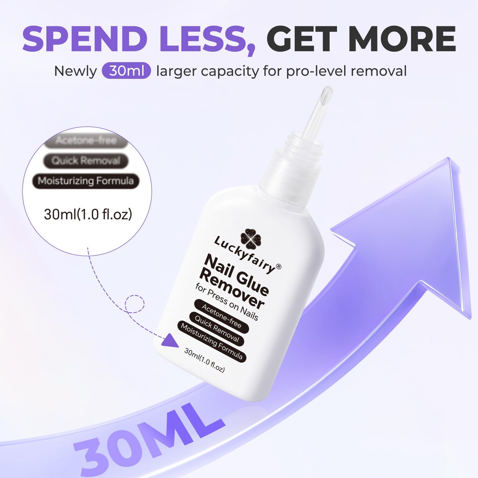 Luckyfairy 30ml Nail Glue Remover: Multi-functional Press On Remover,…
