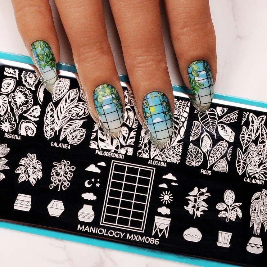 Plant Lover: Lush Living (MXM086) – Nail Stamping Plate