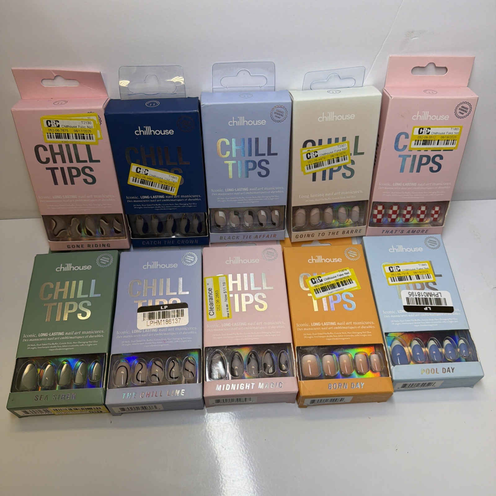 Lot Of 10 Chillhouse Chill Tips Press On Nails New