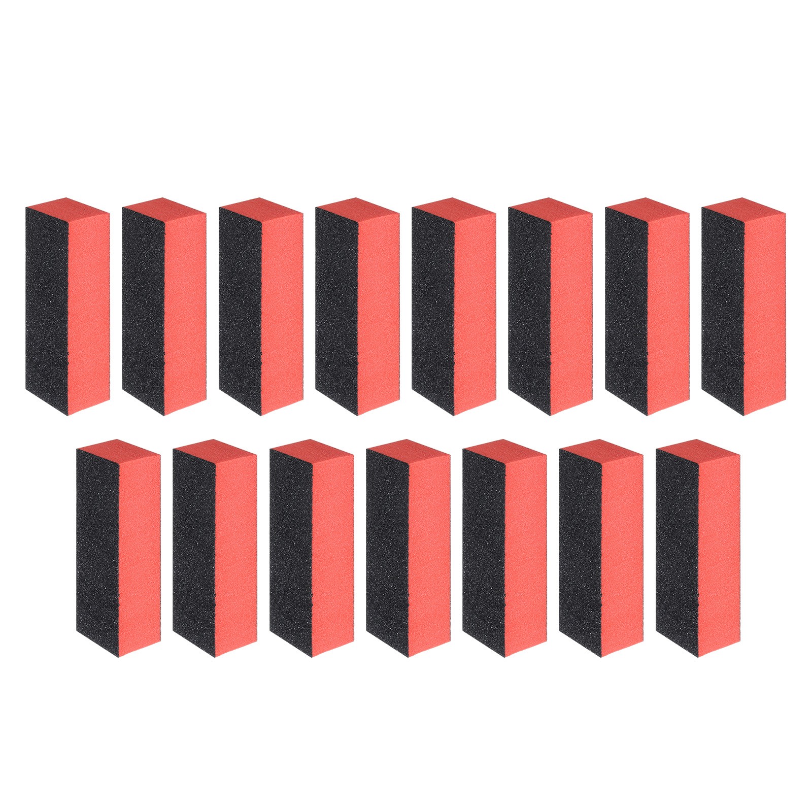 15pcs Nail Buffer Block 60/80/80 3-Sided Grit Nail File for Nail Buffing, Orange