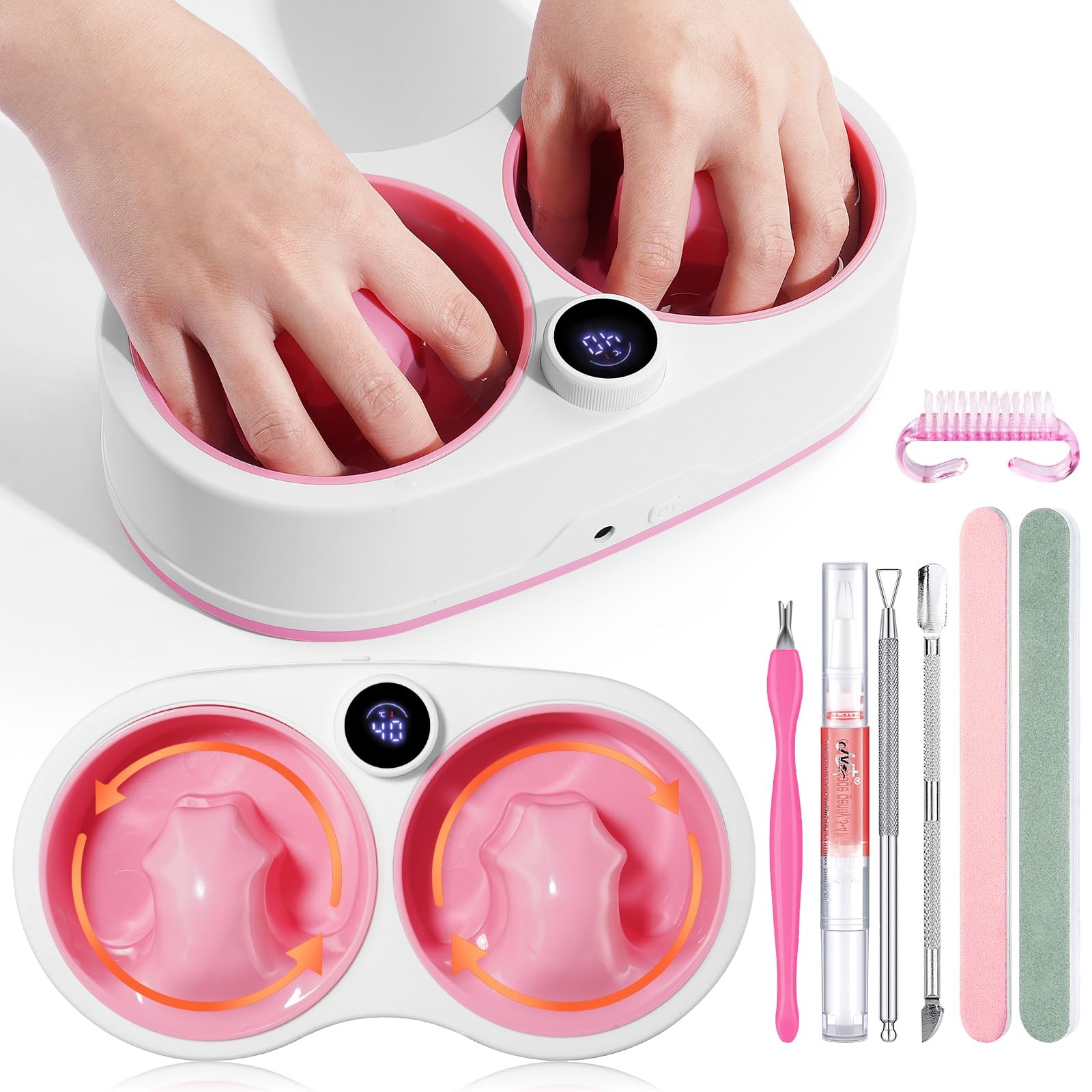 Rosiour Pink Heated Nail Soaking Bowl