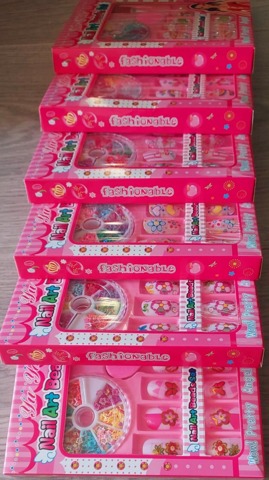 Nail Art Beads Kit Girls Artificial Nails Adhesive Kit Birthday Christmas gift