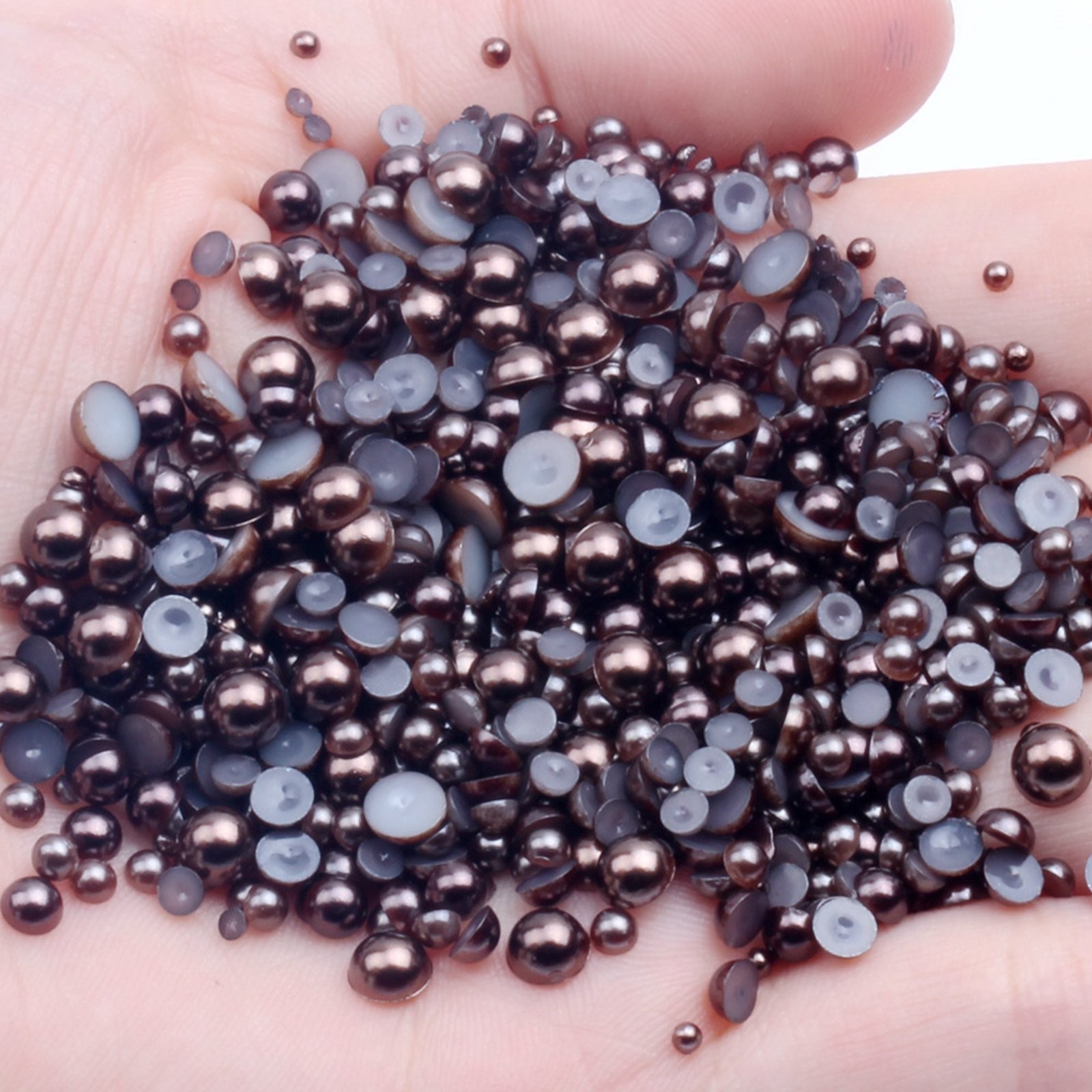 10,000 pcs Acrylic Tiny Half Pearl Flatback Round Bead 1.5mm Nail Art Tips