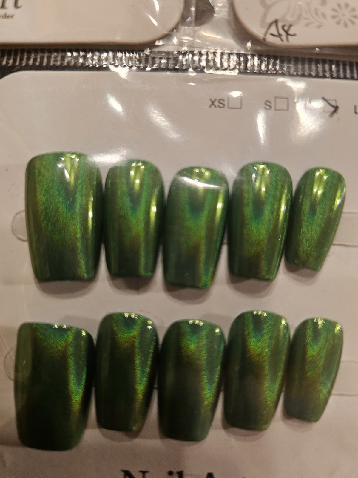 Size Medium – Medium Length Press-On Nails with Sticky Tabs Included. New In Box