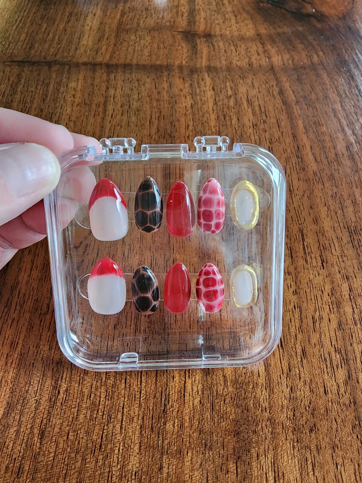 Custom Gel Press On Nails | 10 piece set with Kit | U Pick Shape & Size