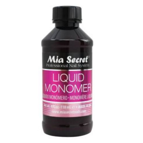 Mia Secret Monomer 4 oz with Las Vegas 6 Colors Set Nail Art Powder