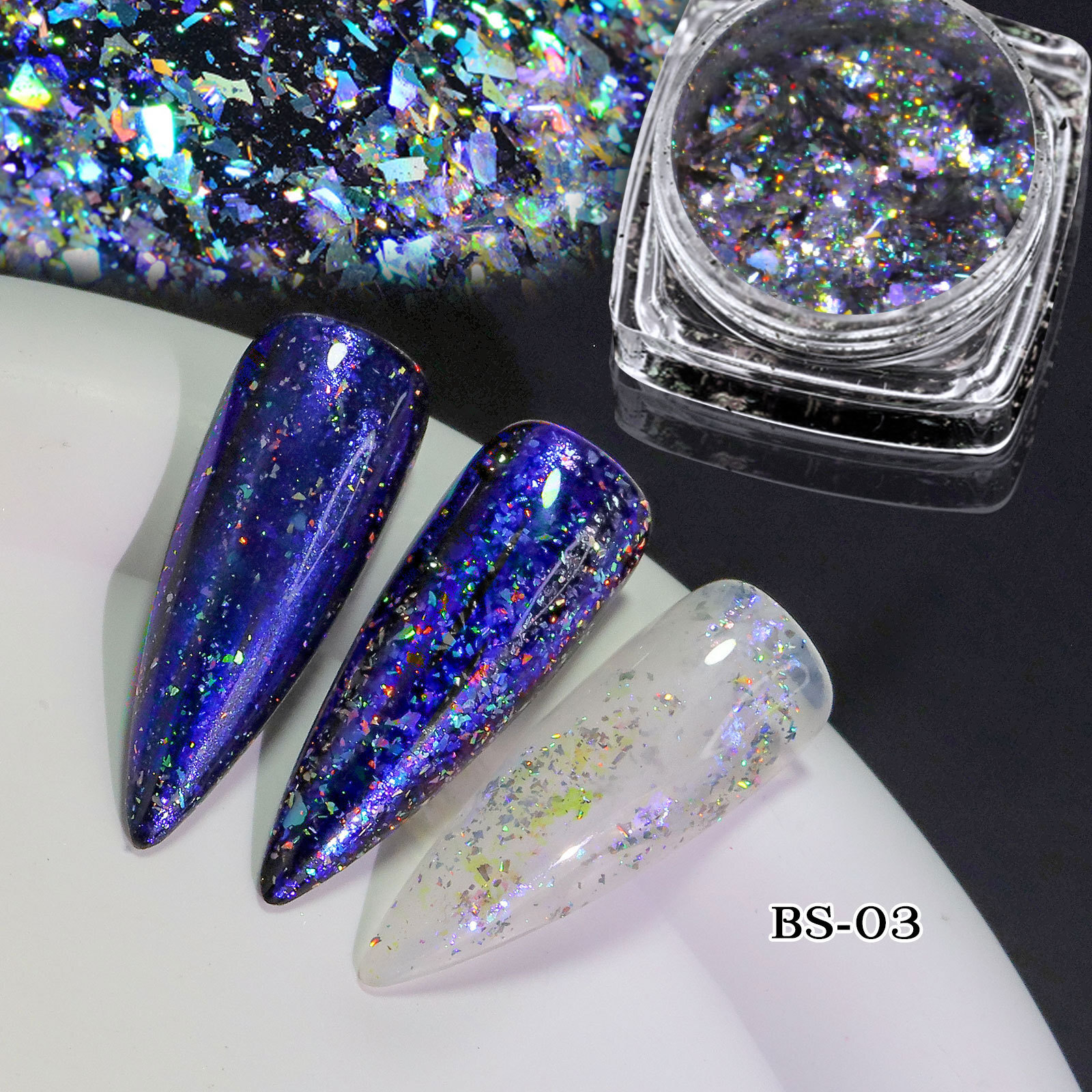 Chameleon Sequins Mirror Laser Powder Holographic Nail Art Glitter Flakes Decor