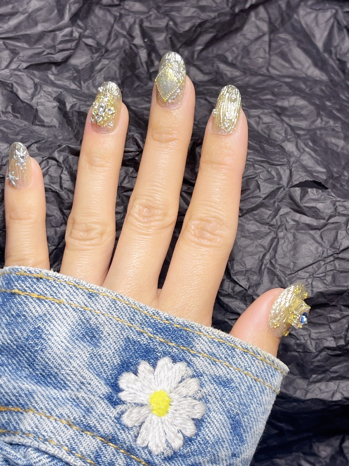🔥CUSTOM Gel Press On False Nails set /Handmade size：S（15 11 12 11 9mm）