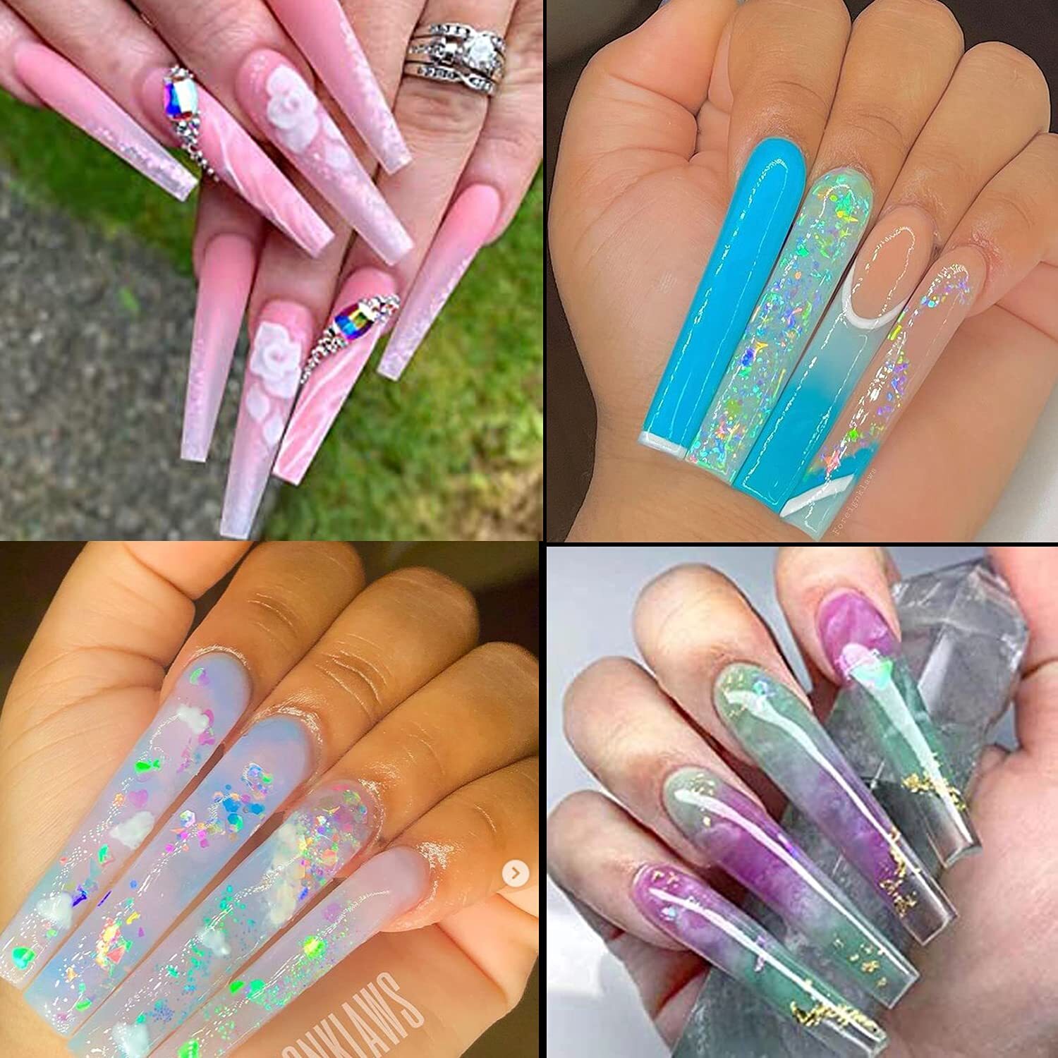 100/500Pcs XXL C Curve Half Cover French Artificial False Nail Tips -Jargod