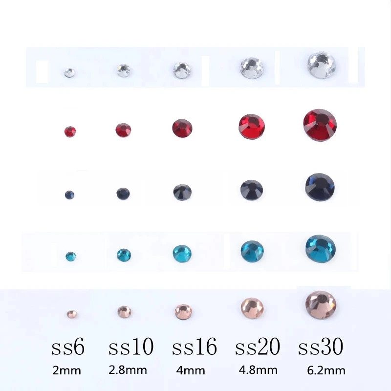 New Box Set 36 Colors 12 grid box Hotfix rhinestone 1200pcs Flatback crystal