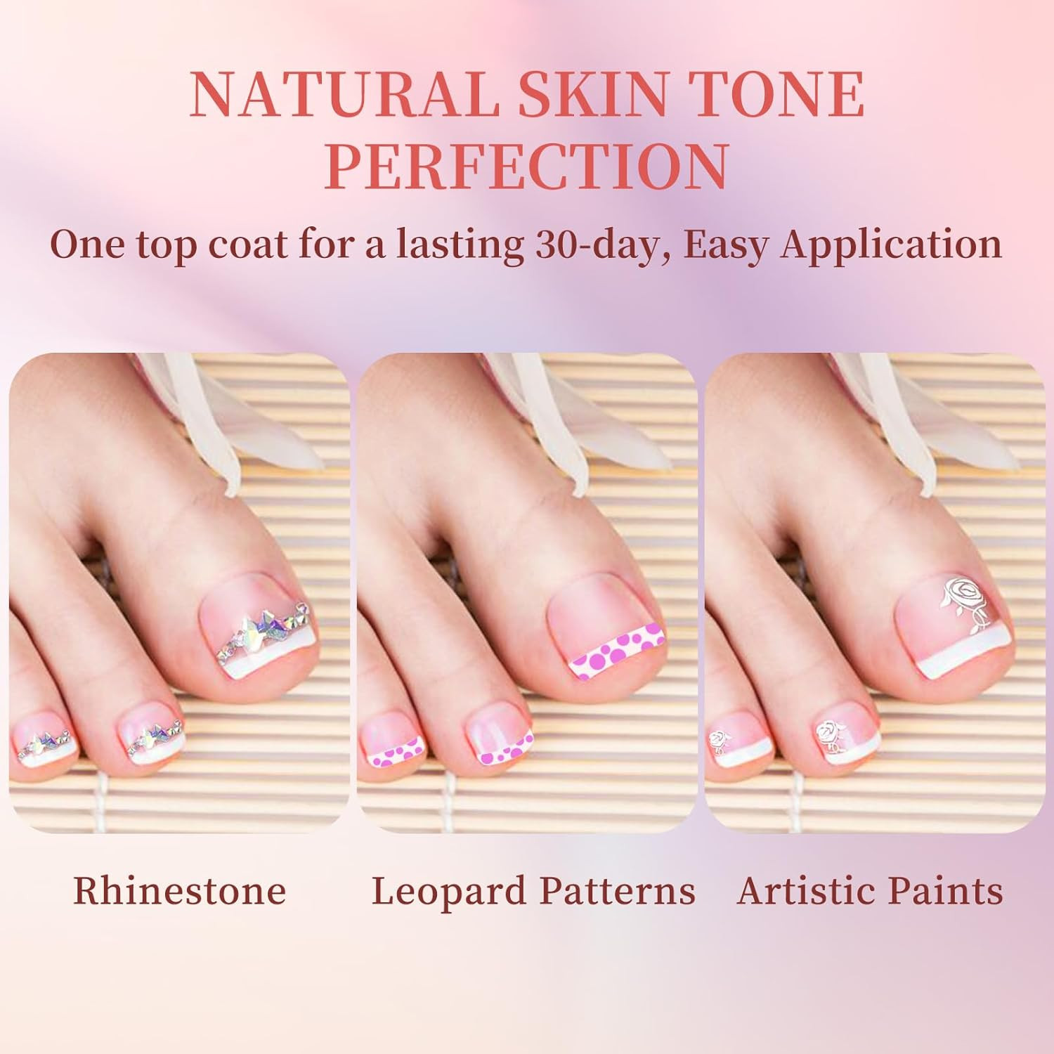 Press on Toenails French Tip Toe Nails 120Pcs Soft Gel X Toe Nail Tips Short Toe