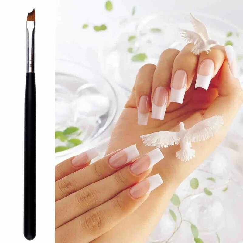 Nail Art Brush Tool Half Moon Shape French Effect Drawing UV Gel Manicure Brush