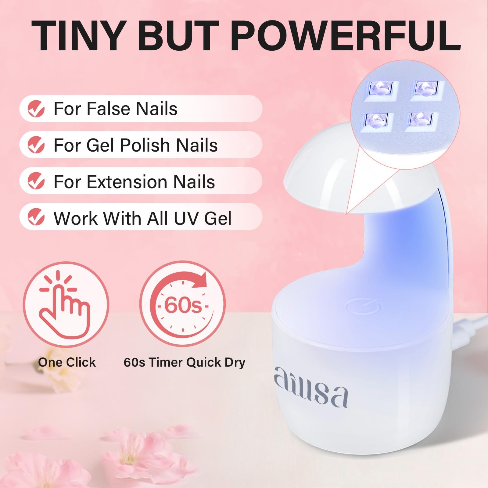Almond Nail Kit with U V Lamp 240pcs Short Gel Nail Tips and Glue Gel Kit wit…