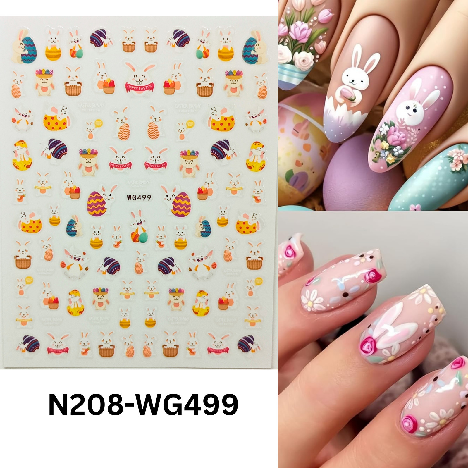 Easter Nail Stickers – 3D Spring & Holiday Nail Art Decals