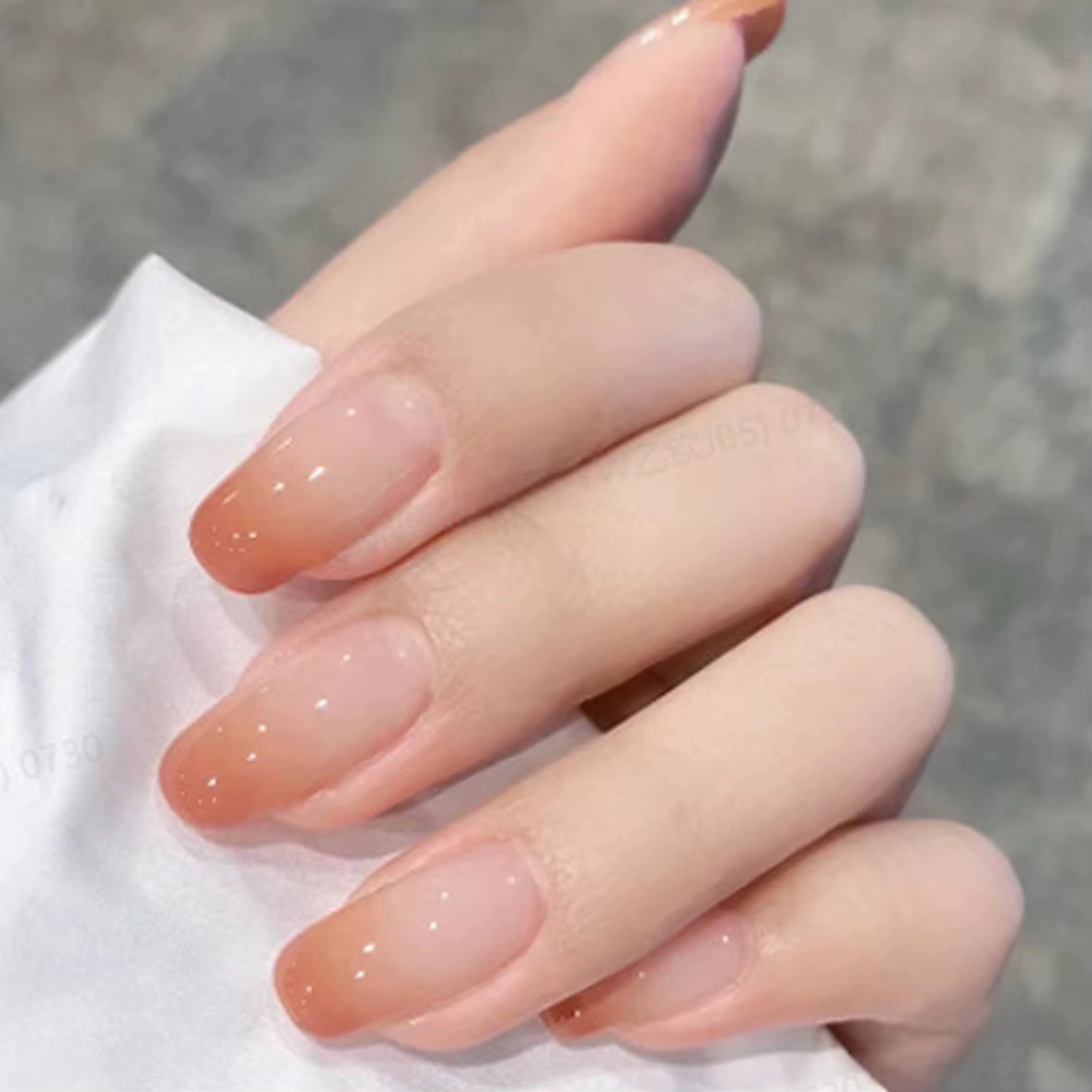 24pcs Glossy Pink Press-On Nails – Medium Square Full Cover Fake Nails
