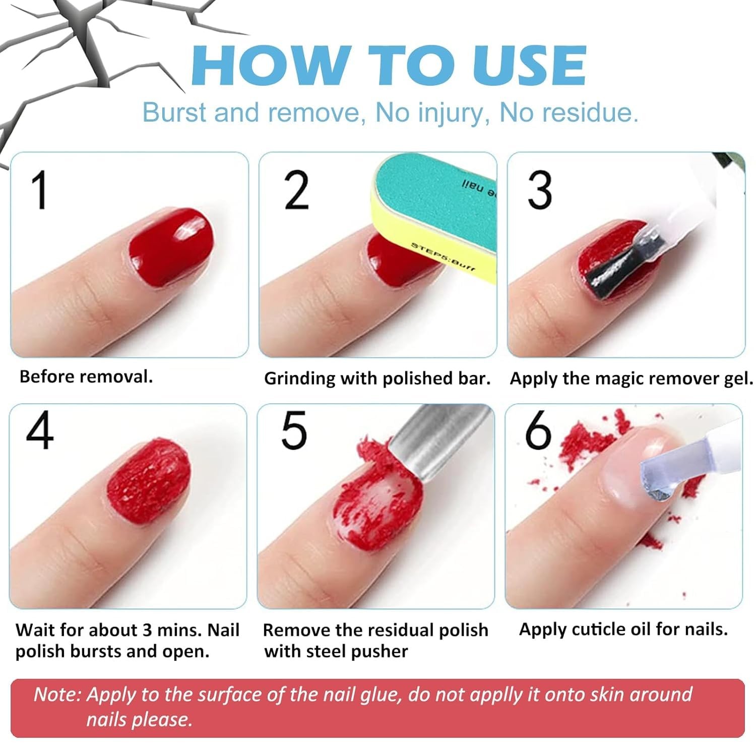Gel Remover for Nails, Professional Nail Polish Remover, Easily Magic L