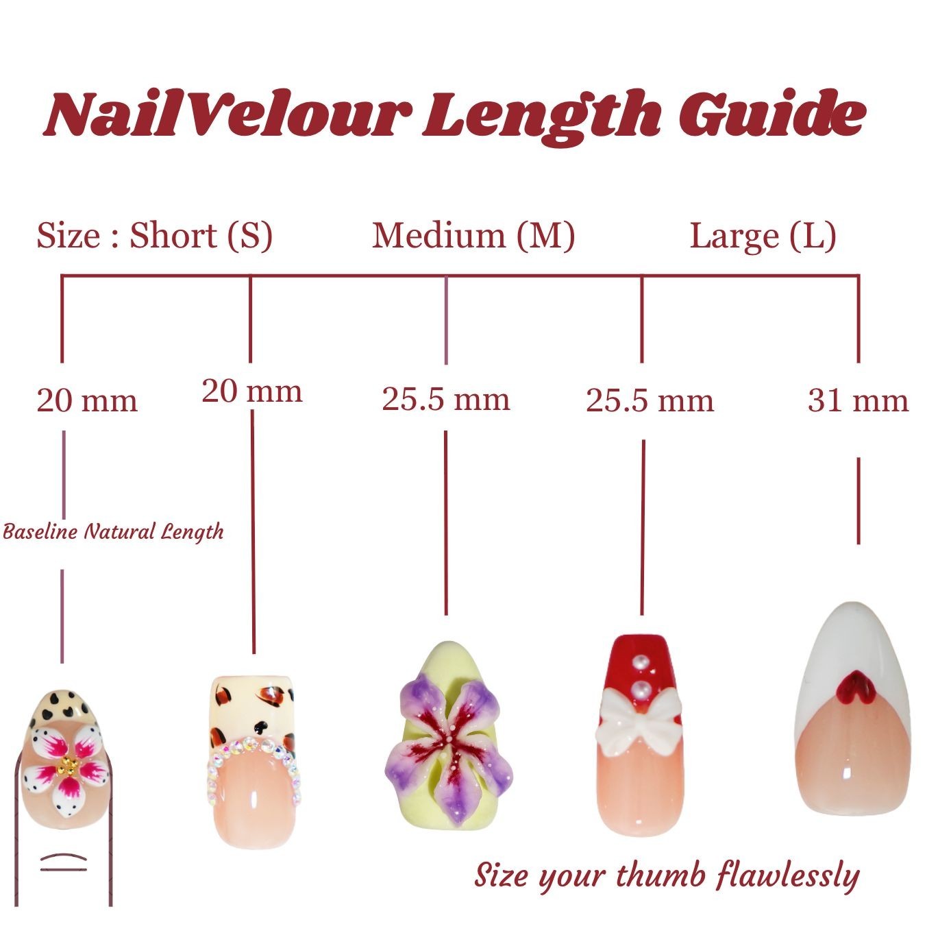NailVelour Electric Love Blue Heart 3D Press On Nails Glossy 10PCS Set Short