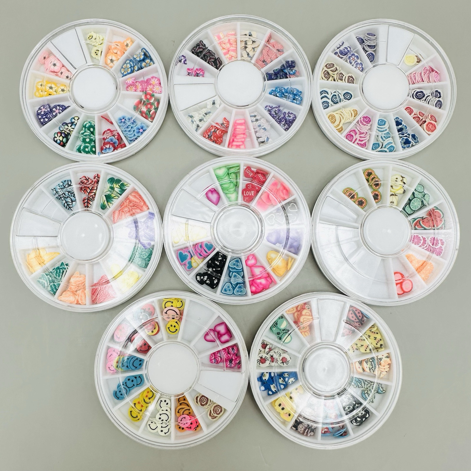 Polymer Clay Nail Art Wheels For Crafting-Set of 8 Wheels