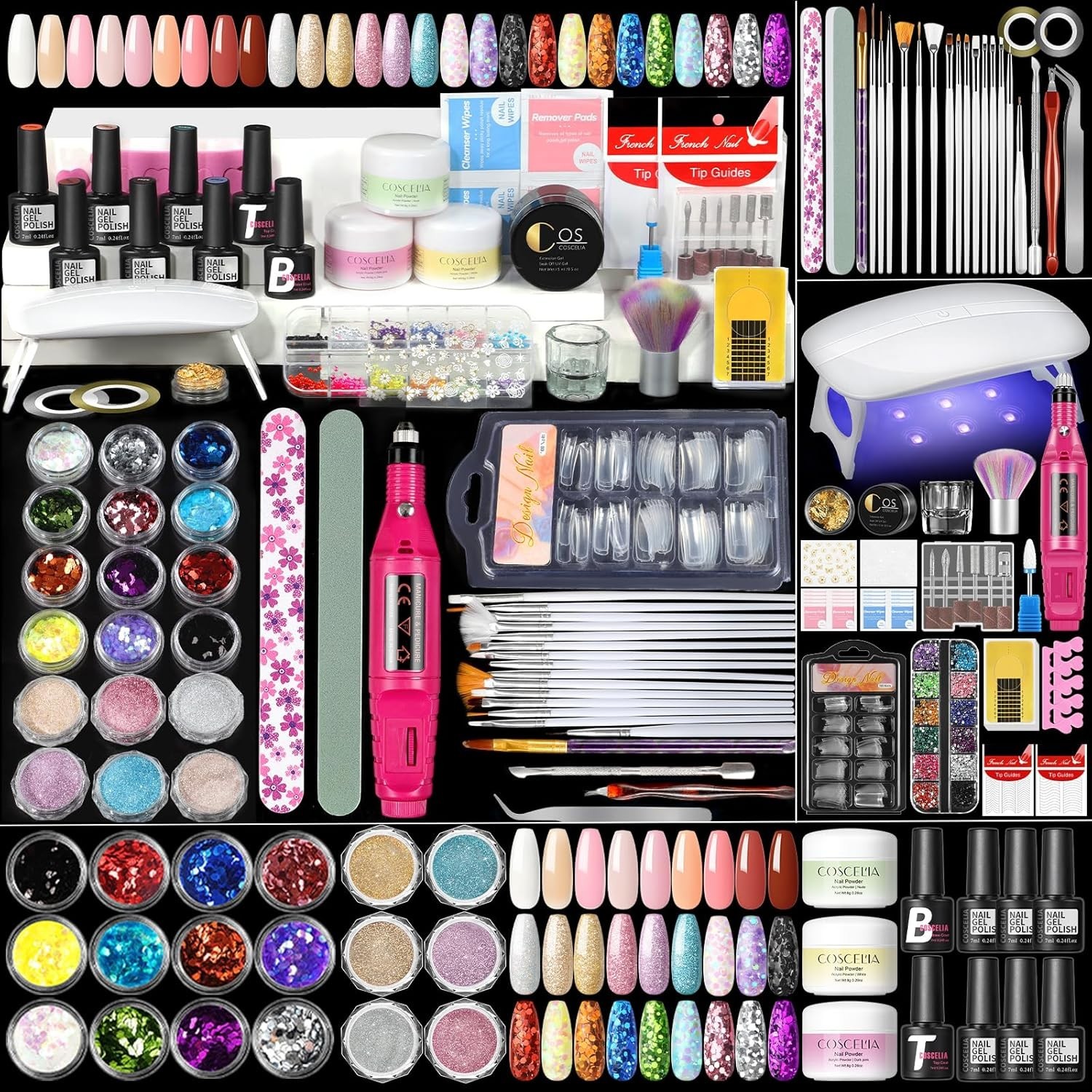 Acrylic Nail Kit for Beginners with Everything Professional Acrylics Powder 6…