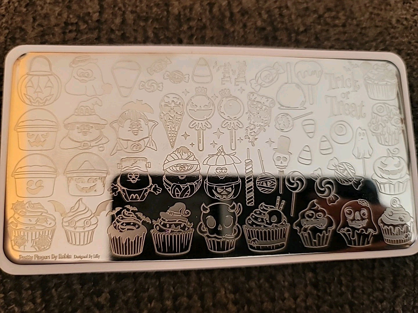 🎃✨️👻😈💫Pretty Fingers By Robin Halloween Food Nail Stamping Plate