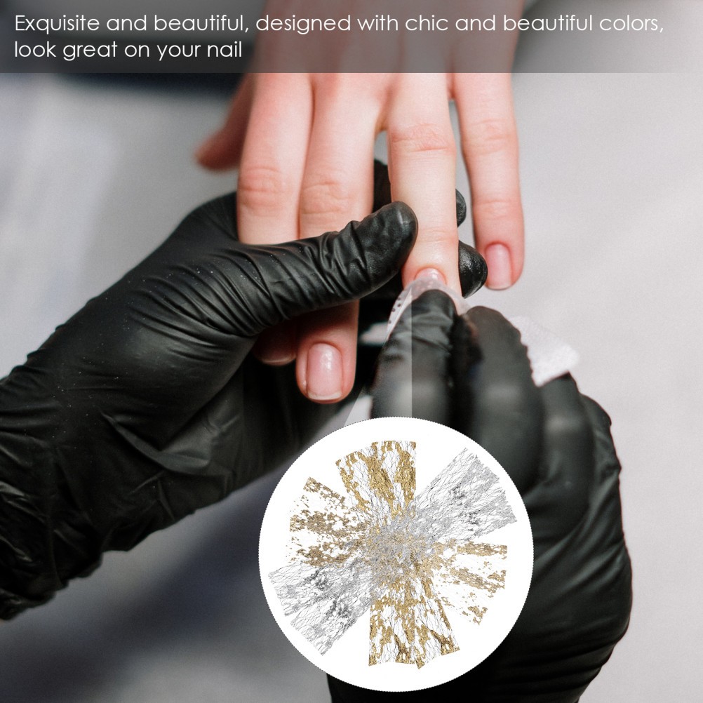 6Pcs Nail Art Foil Flakes Gold Foil Charms for DIY Manicure Accessories