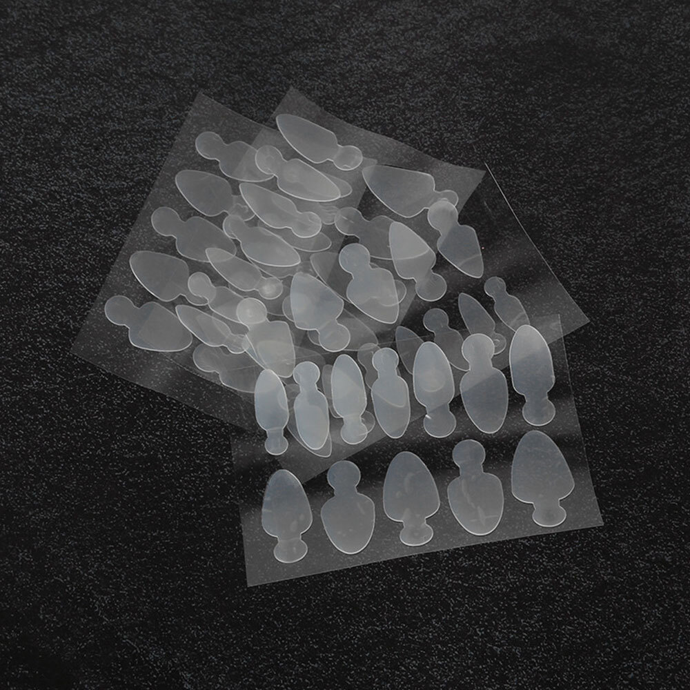 12pcs Reusable Silicone Pads Stencil Sticker Nail Gel Dual Form French Manicure