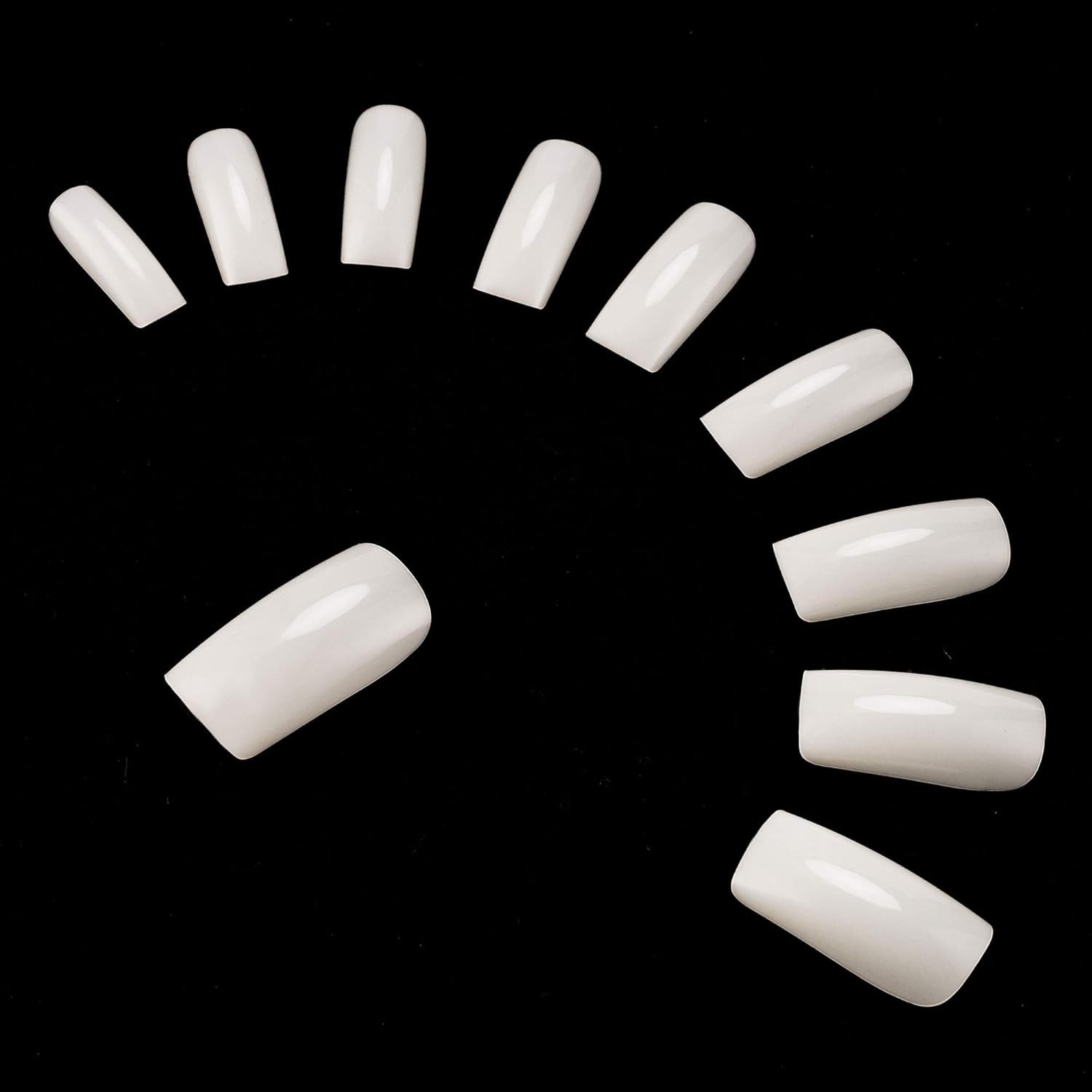 Professional Quality 500PCS Full Cover Nail Tips, 10 Sizes in Storage Case