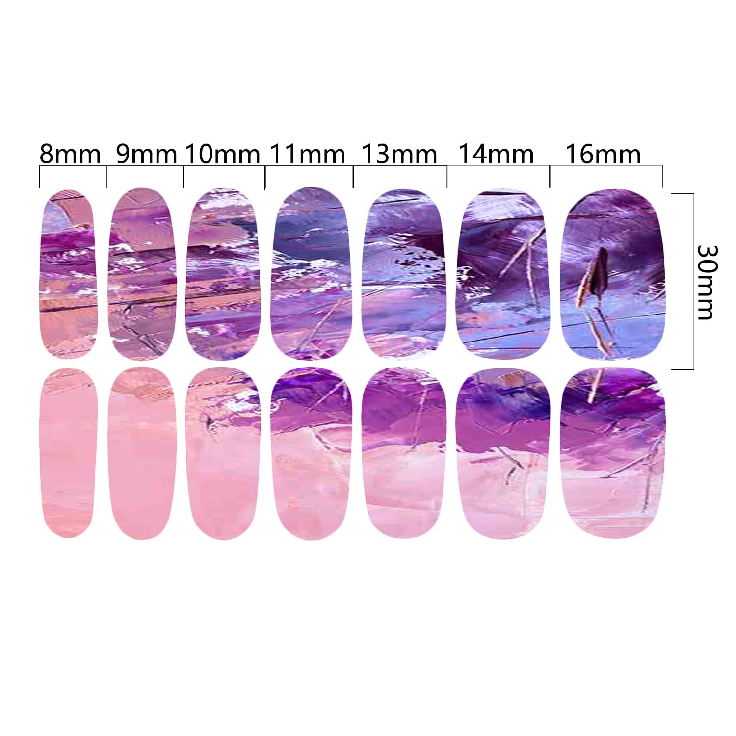12 Sheets Blooming Gradient Nail Polish Strips For Women KIT4 Colorful Ombre