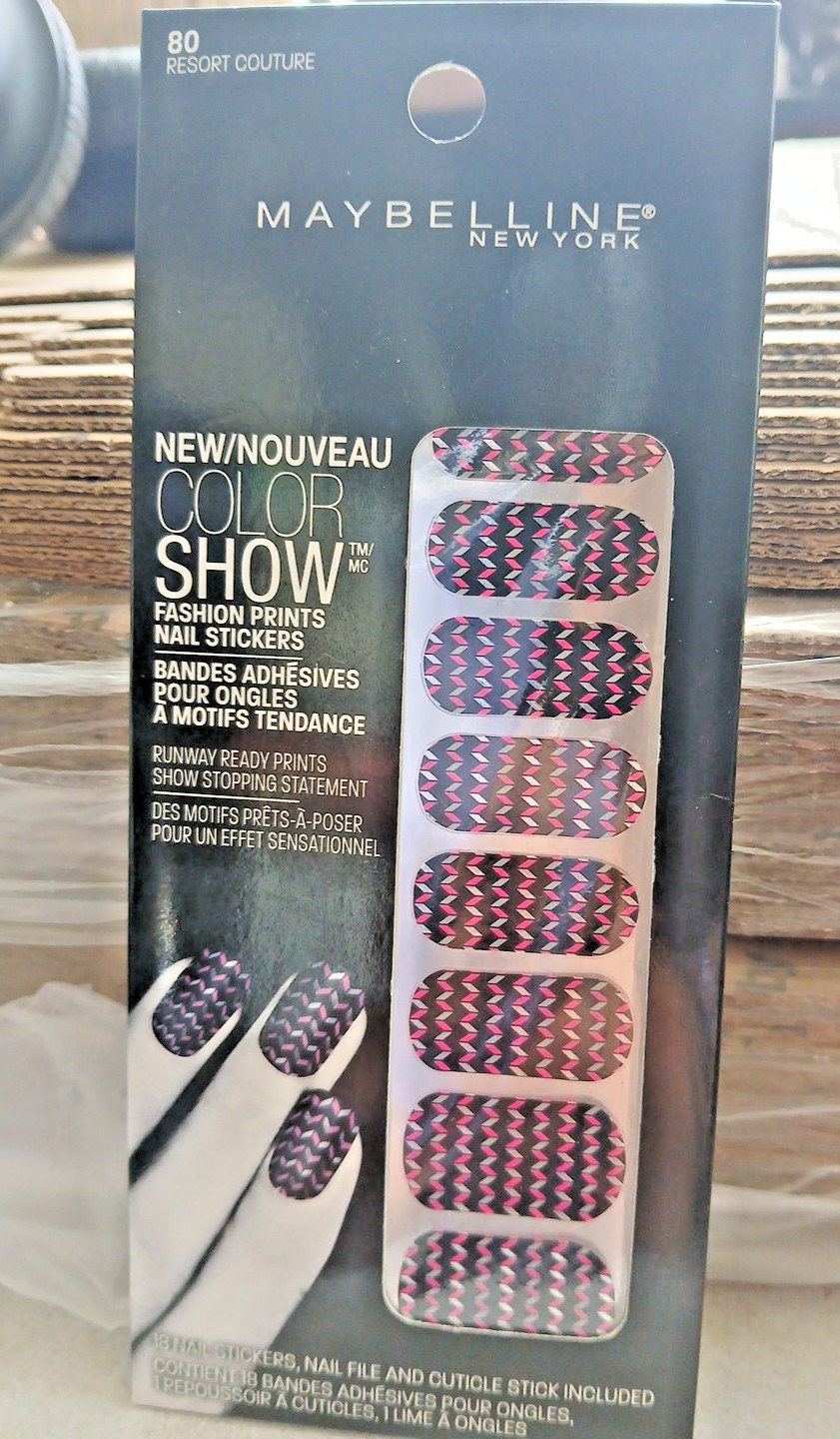 Maybelline Color Show Fashion Prints Nail Stickers 80 Resort Couture Art Wraps