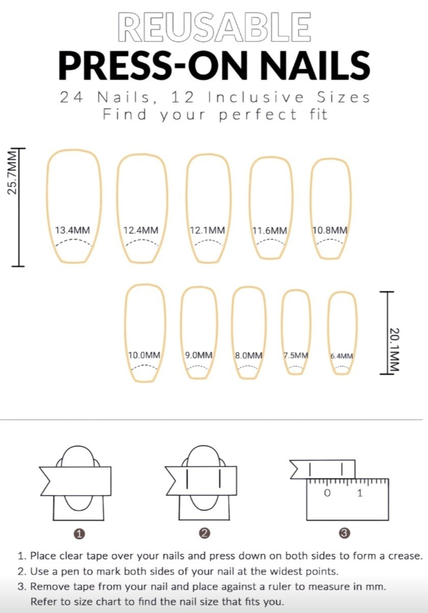 Press-On Nails Royal Blue Clear with 3D Rhinestone Accents Medium/Long Coffin