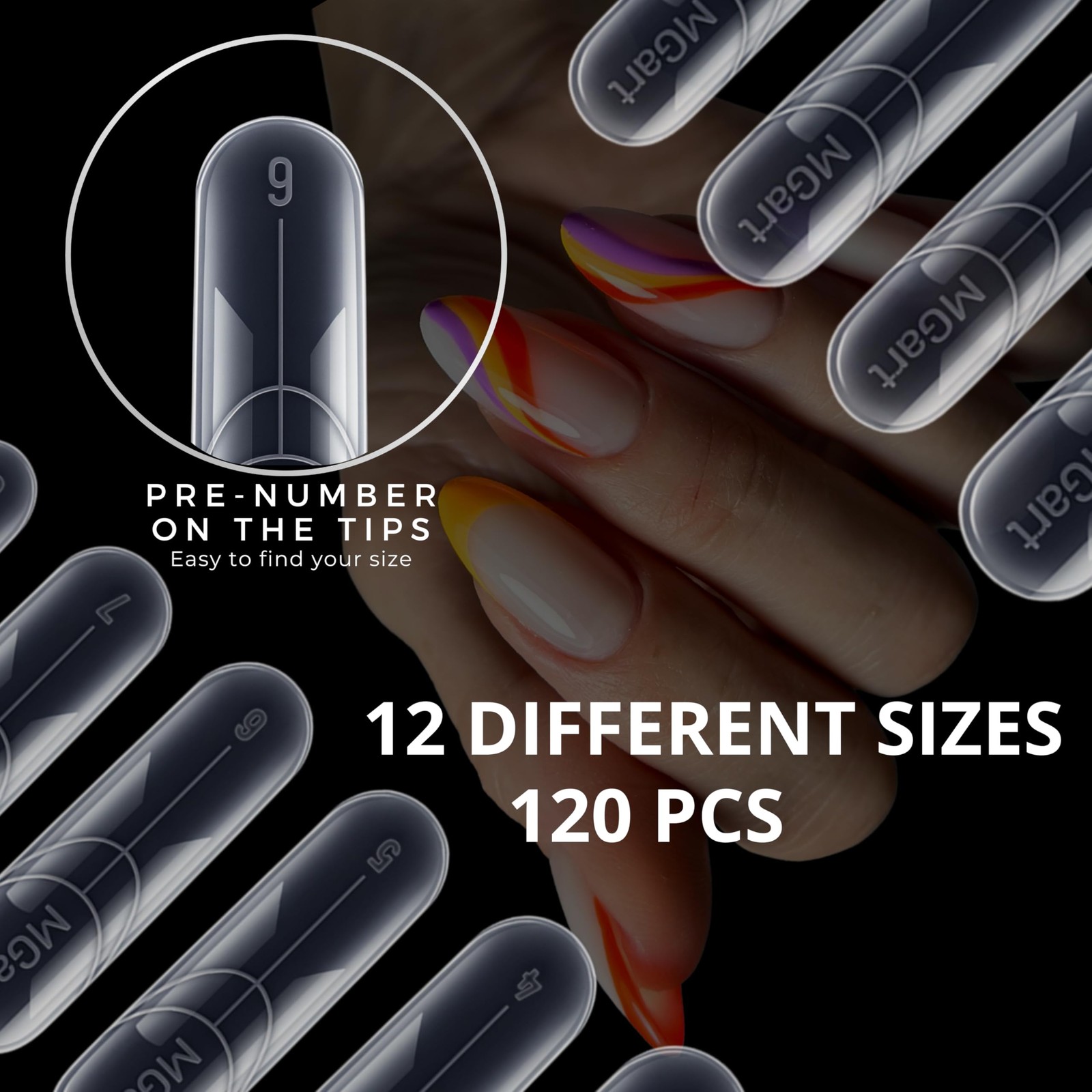 Dual Nail Forms UNIVERSAL SQUARE Extension Structure Poly nail gel Full Cover…